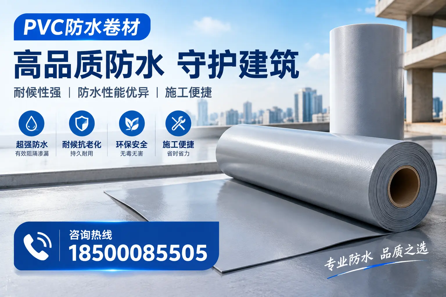 PVC防水卷材的防水效果评测，适合乌鲁木齐的科学依据